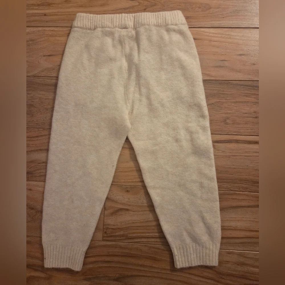 Zara Girls Soft Cozy Jogger Pants in Cream 3-4 Yrs NWT